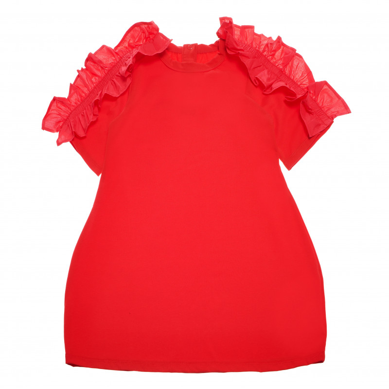 Rochie cu mâneci scurte pentru copii, roșie  105104