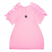 Rochie pentru copii cu mâneci scurte de culoare roz The Tiny Universe 105110 2
