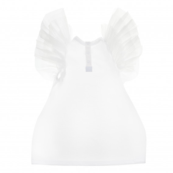 Rochie pentru copii cu mâneci scurte în culoare albă The Tiny Universe 105120 2