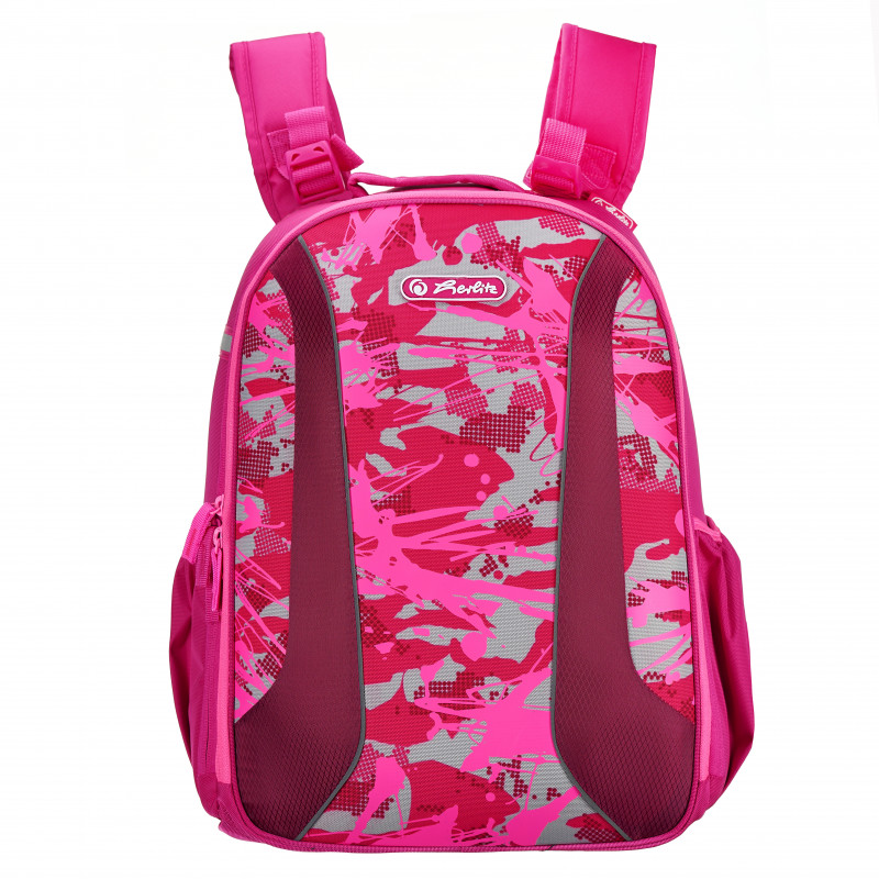 Ghiozdan pentru școală, Schulrucksack airgo Camouflage pink  105728