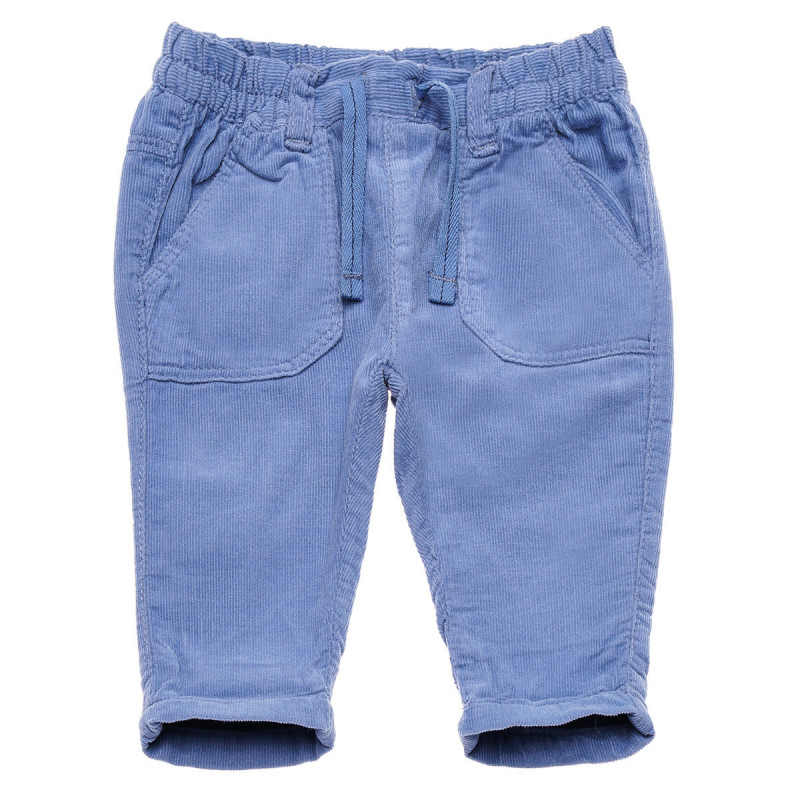 Pantaloni albaștri cu bandă elastică și șnur pentru băieți  105879