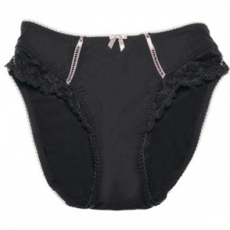 Bikini de culoare neagră cu panglică roz pentru femeile însărcinate Cache Caeur - Kidso.ro Cache Caeur Bikini de culoare neagră cu panglică roz pentru femeile însărcinate