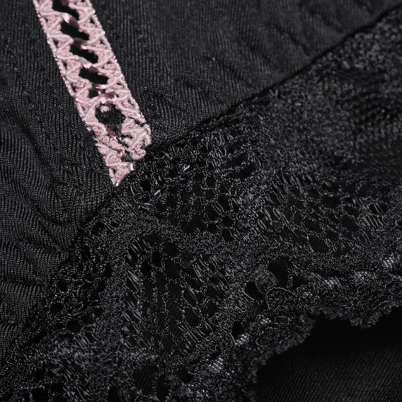 Bikini de culoare neagră cu panglică roz pentru femeile însărcinate Cache Caeur 106952 4