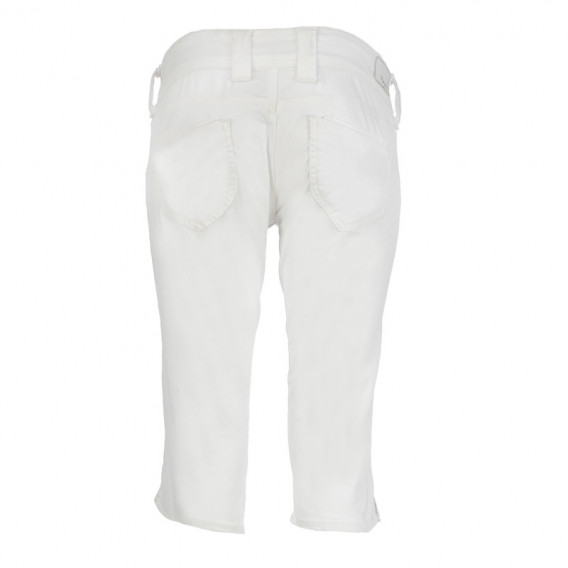 Pantaloni de maternitate din bumbac 3/4 de culoare albă Pepe Jeans 106958 2