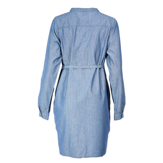 Tunică de bumbac cu mânecă lungă de culoare albastră pentru femeile însărcinate Mamalicious 107015 2