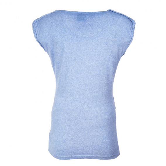 Bluză din bumbac fără mâneci, de culoare albastră pentru femeile însărcinate Mamalicious 107018 2