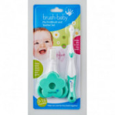 Primul set de periuță și jucărie dentiție, 0-24 luni brush-baby 107094 