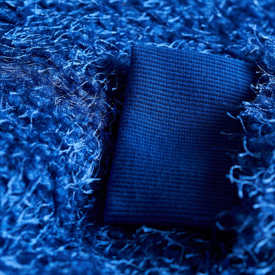 Rochie cu mâneci lungi și fundă din dantelă, albastru MC United 10713 3