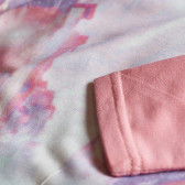 Bluză cu mânecă lungă pentru fete, cu imprimeu flirty, roz MC United 10732 2