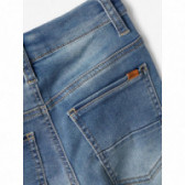 Jeans cu efect uzat pentru băieți, albastru Name it 107356 3