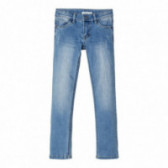 Jeans decolorați, albastru deschis pentru băieți Name it 107489 