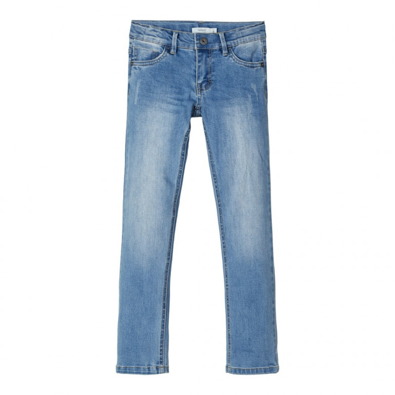 Jeans decolorați, albastru deschis pentru băieți  107489