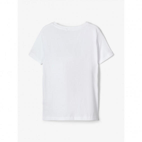 Tricou alb, cu imprimeu, pentru băieți Name it 107510 2