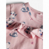 Tunică cu mânecă lungă pentru fetițe, roz Name it 107566 3