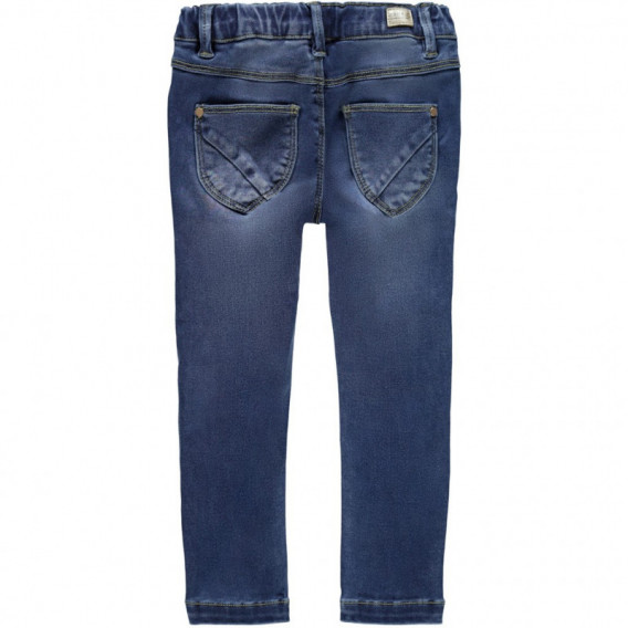 Jeans elastici moi, albaștri, pentru fete Name it 107652 2