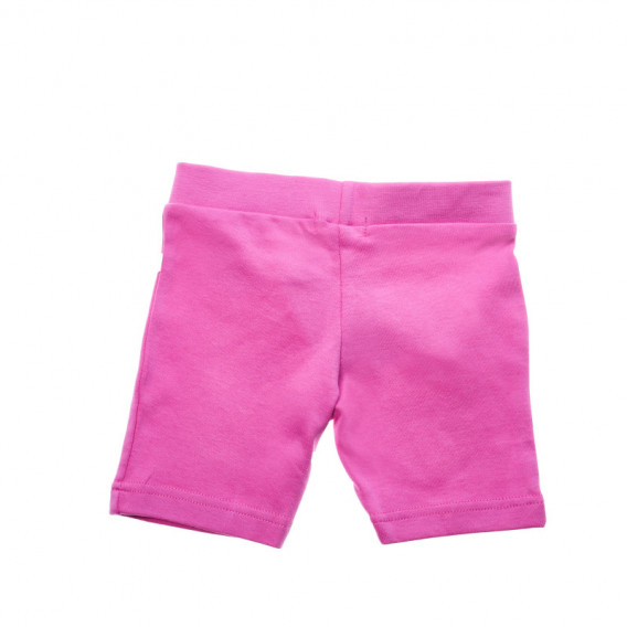 Pantaloni scurți de bumbac de culoare roz, pentru fete BLUE SEVEN 107986 2