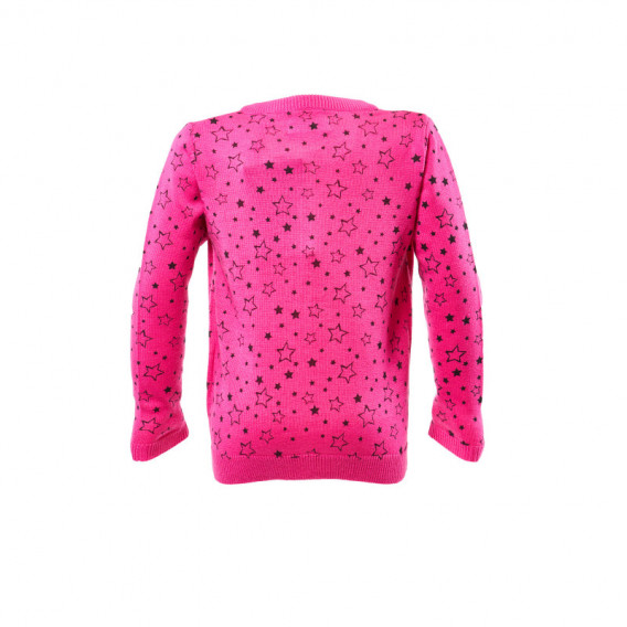 Cardigan de culoare roz cu imprimeu de asteriscuri pentru fete BLUE SEVEN 108008 2