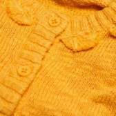 Cardigan de bumbac de culoare galbenă pentru fete BLUE SEVEN 108012 3