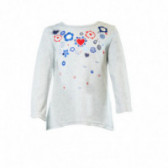 Bluză de bumbac cu broderie colorată pentru fete STANDARD 100 108092 