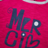 Bluză roz din bumbac cu mânecă lungă pentru fete MEXX 108111 3