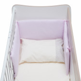 Lenjerie de pat, roz cu imprimeu punct Inter Baby 109129 2