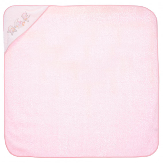 Prosop pentru copii roz cu aplicație delicată, rățuște Inter Baby 109207 2