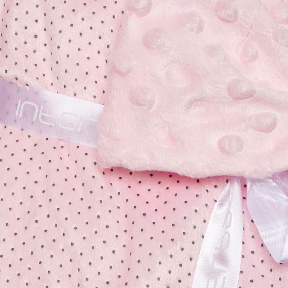 Pătură de bumbac moale, de culoare roz, pentru fete Inter Baby 109317 4