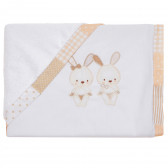 Pătură/prosop pentru copii cu aplicație iepuraș Inter Baby 109336 4