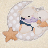 Prosop pentru bebeluși Amoroso cu o aplicație delicată din material textil de ursuleți îmbrățișați Inter Baby 109399 5