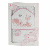 Prosop pentru copii cu margine roz și țesătură delicată Inter Baby 109413 3