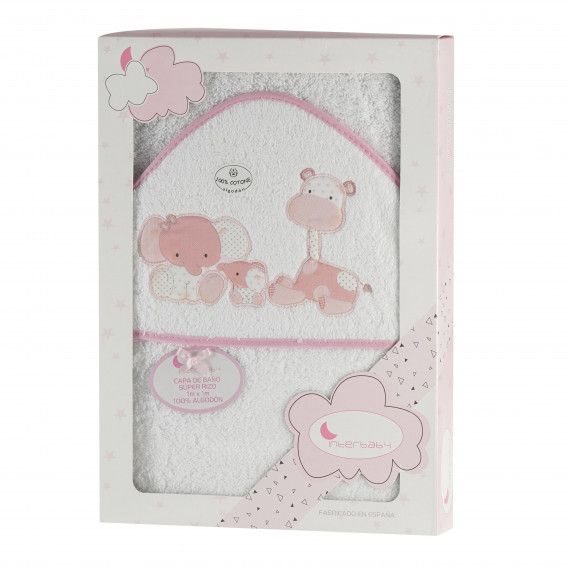 Prosop pentru copii cu margine roz și țesătură delicată Inter Baby 109413 3