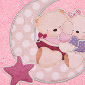 Prosop pentru bebeluși Amoroso roz pentru fete, cu ursuleți brodați Inter Baby 109419 5