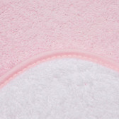 Prosop de baie roz pentru copii cu o aplicație din material textil moale pentru fete Inter Baby 109594 7