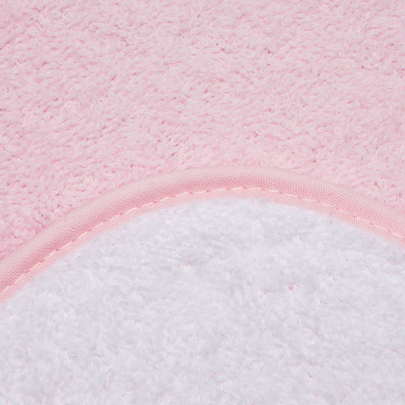 Prosop de baie roz pentru copii cu o aplicație din material textil moale pentru fete Inter Baby 109594 7