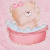 Prosop de baie roz cu ursuleț Inter Baby 109626 5