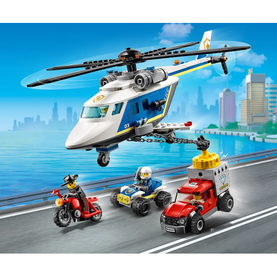 Constructor Urmărire a poliției cu elicoptere în 212 de piese Lego 109823 4