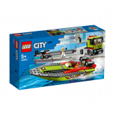 Transportor constructor bărci de curse în 238 de bucăți Lego 109861 