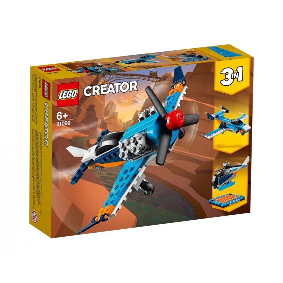 Aeronavă Constructor cu elice cu 128 de piese Lego 109925 
