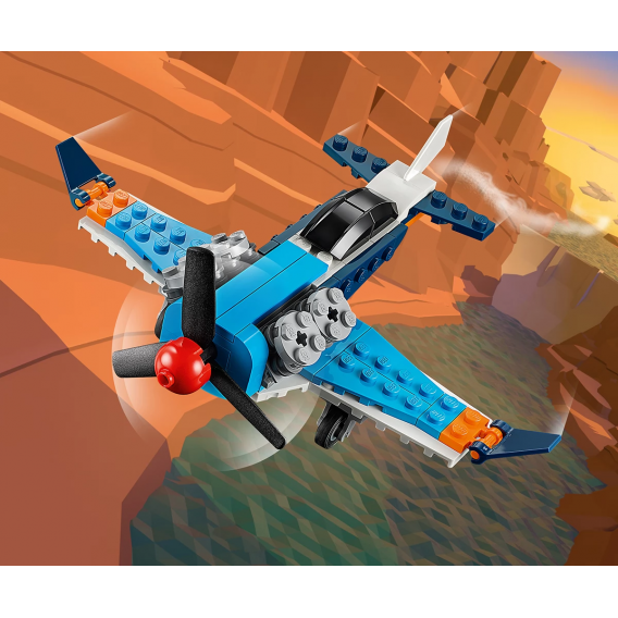 Aeronavă Constructor cu elice cu 128 de piese Lego 109929 5