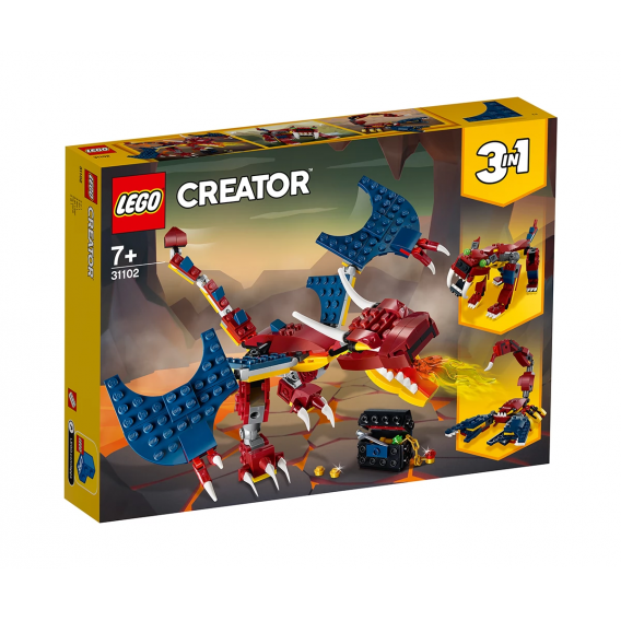 234 piese constructor dragon de foc Lego 109951 