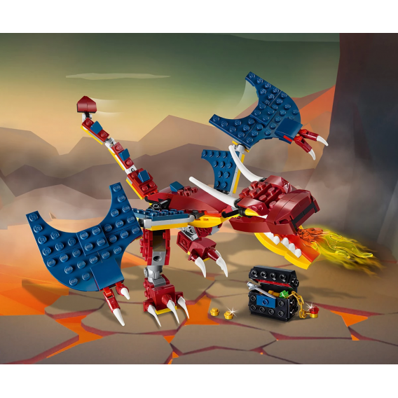234 piese constructor dragon de foc Lego 109954 4