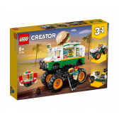 Lego de construit, Monster Truck Hamburger Stand, 499 piese Lego 109982 