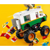 Lego de construit, Monster Truck Hamburger Stand, 499 piese Lego 109990 9