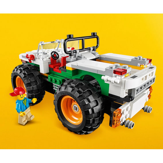 Lego de construit, Monster Truck Hamburger Stand, 499 piese Lego 109991 10