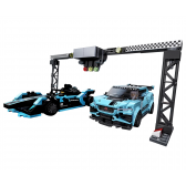 Set Lego, mașină Formula E Panasonic Jaguar Racing GEN2 și Jaguar I-PACE eTROPHY, 565 bucăți Lego 110237 3