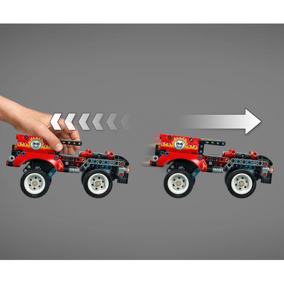 Set Lego, camion și motocicletă pentru cascadorii, 610 bucăți Lego 110439 7