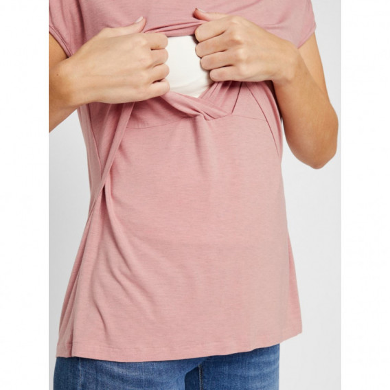 Bluză cu mânecă lungă pentru femei însărcinate și mame care alăptează, roz Mamalicious 110595 3