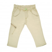 Pantaloni pentru băieți cu un buzunar lateral, bej Chicco 110852 