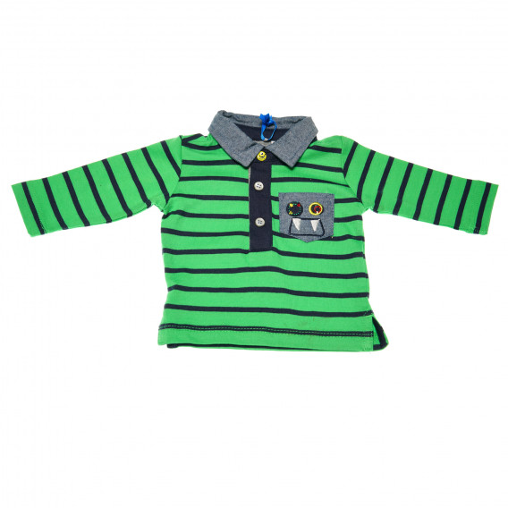 Bluză din bumbac cu mânecă lungă pentru dungi pentru băieți Chicco 110923 