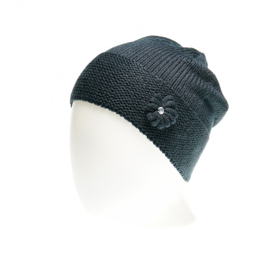 Pălărie din tricot pentru fete, gri inchis Chicco 110990 